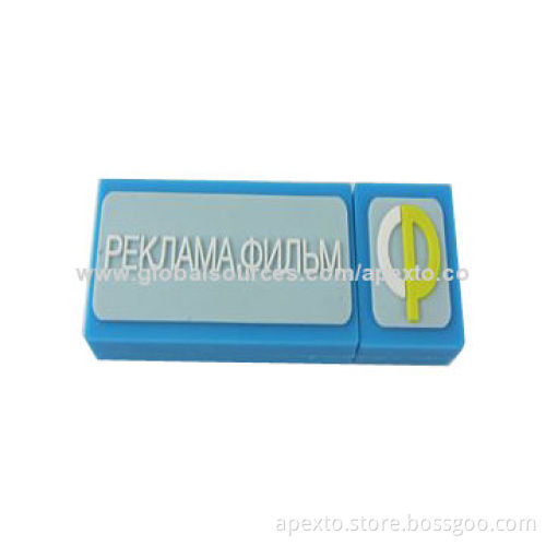 Customized PVC USB Flash Drive, Customized Packaging Types/Logos Accepted, 256MB to 32GB